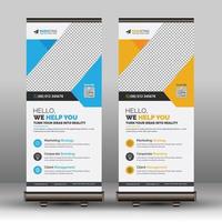 Modernes Corporate Business Roll-up Banner Standee Template Vektordesign, abstraktes kreatives X-Banner, Pull-Up-Banner-Layout für Werbung, Anzeigen, Ausstellung, Display vektor