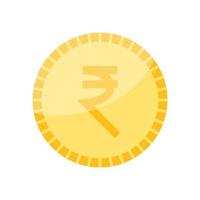 indische Rupie-Währungssymbolmünze. vektor
