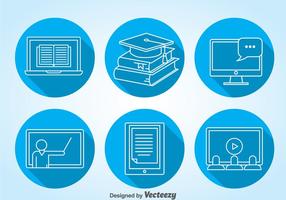 Online-Bildung Icons Vektor