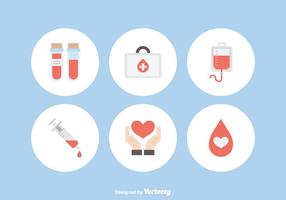 Freie Blutspende Vektor Icons