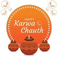 glückliches karwa chauth-illustrationsdesign vektor