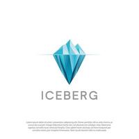 Eisberg moderner geometrischer polygonaler Designlogovektor vektor