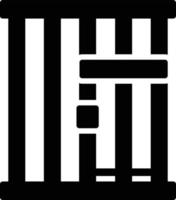 Gefängnis-Glyphe-Symbol vektor