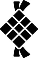 Ketupat-Glyphe-Symbol vektor