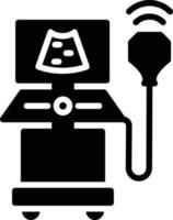 Symbol für Ultraschall-Glyphe vektor