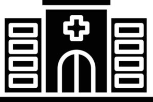 Krankenhaus-Glyphe-Symbol vektor