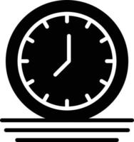 Uhr-Glyphe-Symbol vektor