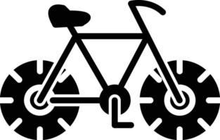 Fahrrad-Glyphe-Symbol vektor