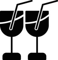 vin glas glyf ikon vektor