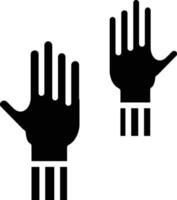 Hände hoch Glyphe Symbol vektor