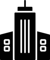 Wolkenkratzer-Glyphe-Symbol vektor