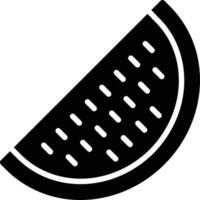 Wassermelonen-Glyphe-Symbol vektor