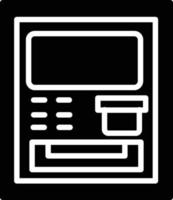 Glyphen-Symbol für Geldautomaten vektor