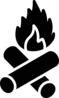 Lagerfeuer-Glyphe-Symbol vektor