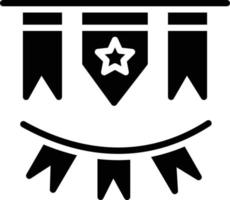 Girlanden-Glyphe-Symbol vektor