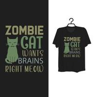 Typografie-Katzen-T-Shirt-Schablonendesign. vektor