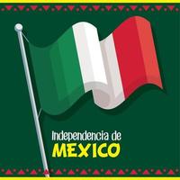 independencia de mexico bokstäver affisch vektor