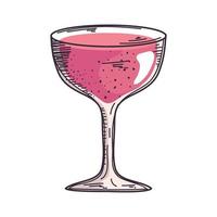 rosa Cocktailgetränkebecher vektor