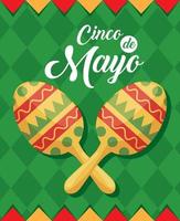 cinco de mayo beschriftungskarte vektor