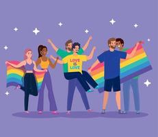 Menschen der LGTBI-Community vektor