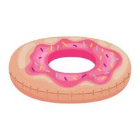 Donut aufblasbarer Ringschwimmer vektor