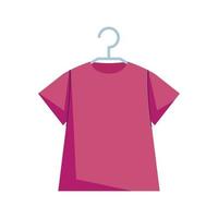 rosa skjorta i klädnypa vektor