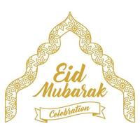 eid mubarak schriftzug gold vektor