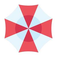 rot-weißer Regenschirm vektor