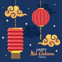 Happy Mid Autumn Festival Card vektor