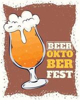 bier oktober fest schriftzug vektor