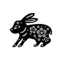 kinesisk zodiaken ny år tecken kanin. traditionell Kina horoskop djur. vektor