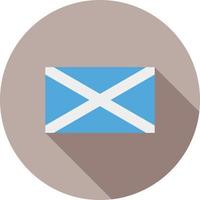 schottland flaches langes schattensymbol vektor