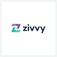 brev z logotyp med två händer vektor