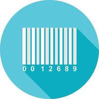 Barcode-Symbol mit langem Schatten vektor