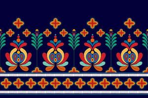 blommig ungerska putsa moraviska folk etnisk sömlös mönster design. aztec tyg matta boho mandalas textil- dekor tapet. stam- inföding motiv blomma traditionell broderi vektor