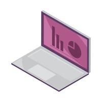 Business-Laptop starten vektor