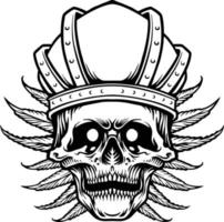 Totenkopf-Silhouettenvektorillustrationen für Ihr Arbeitslogo, Maskottchen-Waren-T-Shirt, Aufkleber- und Etikettendesigns, Poster, Grußkarten, Werbeunternehmen oder Marken. vektor