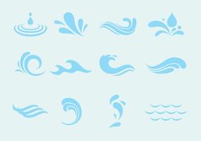 Vector Agua Wave Und Splash Icons