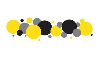 schwarzer gelber grauer abstrakter punkthintergrund. Vektor-Illustration. vektor