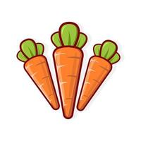 illustration av en morot vegetabiliska ikon för barn mall vektor design