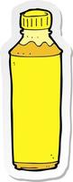 klistermärke av en tecknad juiceflaska vektor