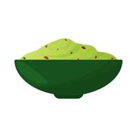 tecknad serie guacamole isolerat på vit bakgrund. mexikansk mat vektor illustration