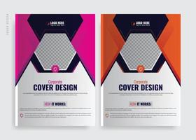 Broschüren-Cover-Vorlage Layout-Design. Corporate Business Jahresbericht, Katalog, Magazin, Flyer-Mockup. kreative, moderne, helle Konzept-Cover-Vorlage vektor