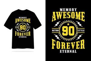 retro stil 90s typografi tshirt design vektor