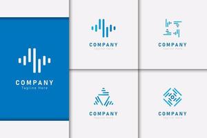 uppsättning av företagets logotyp design idéer vektor