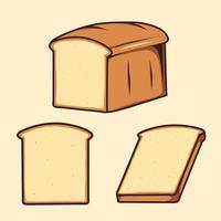 vit bröd vektor design uppsättning