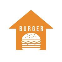 burger house logotyp design vektor