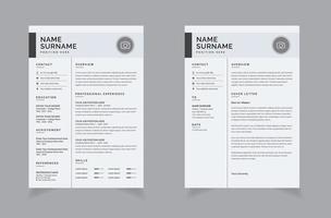 grå kreativ återuppta mall CV brevpapper, omslag brev företag layout jobb applikationer, personlig profil vektor uppsättning