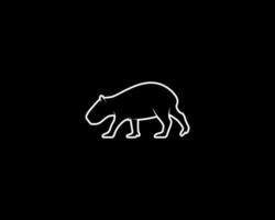 Capybara-Umrissvektorsilhouette vektor