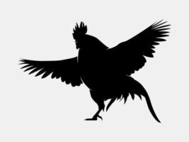 Huhn-Tier-Vektor-Silhouette vektor